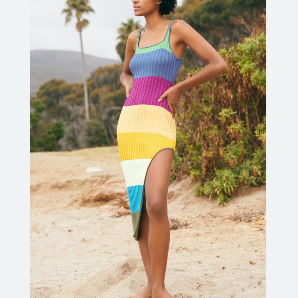 Anthropologie PQ Swim Piper Slit Midi Dress